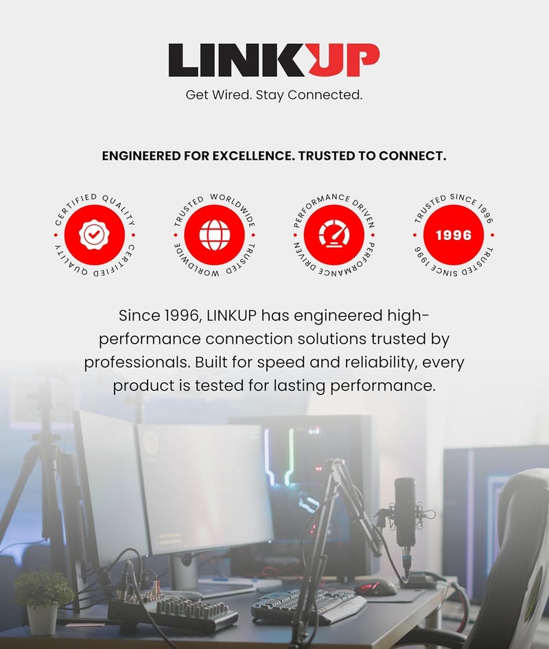 LINKUP PCIE 5.0 Riser Cable | for Vertical GPU Mount | Left Angle | Graphics Card GPU Ready | Usable with PCIe 4.0 & RX 9070/ RTX5090 | 28cm (Total Length: 32cm) - Image 5